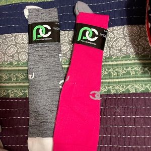 Pro compression wide calf socks (2 pair)